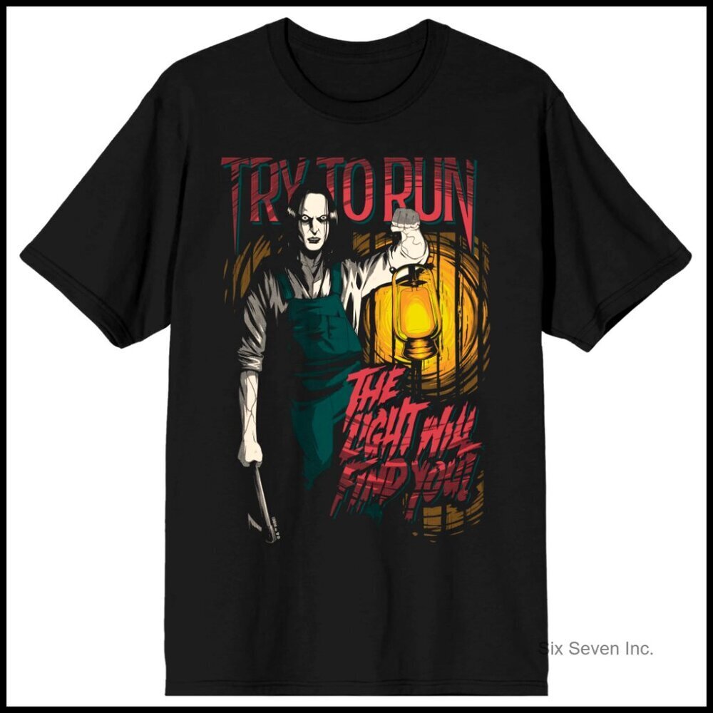 Classic Fit Black T-Shirt The Conjuring Horror Movie Graphic Tee Casual Wear